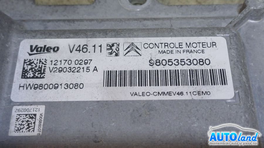 Calculator Ecu Motor PEUGEOT 208 2012-2025 Cod 9805353080 