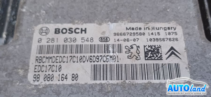 Calculator Ecu Motor PEUGEOT 308 (4A_,4C_) 2007-2025 Cod 9808016480 