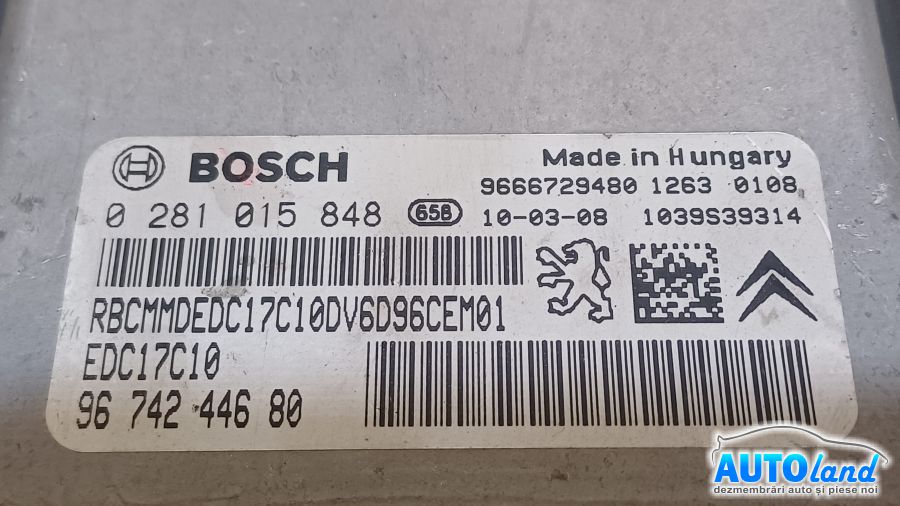 Calculator Ecu Motor PEUGEOT 308 SW 2008-2025 Cod 9674244680 