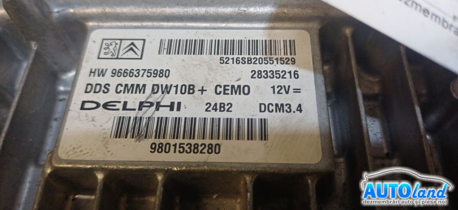 Calculator Ecu Motor PEUGEOT 508 2010-2025 Cod 9666375980 
