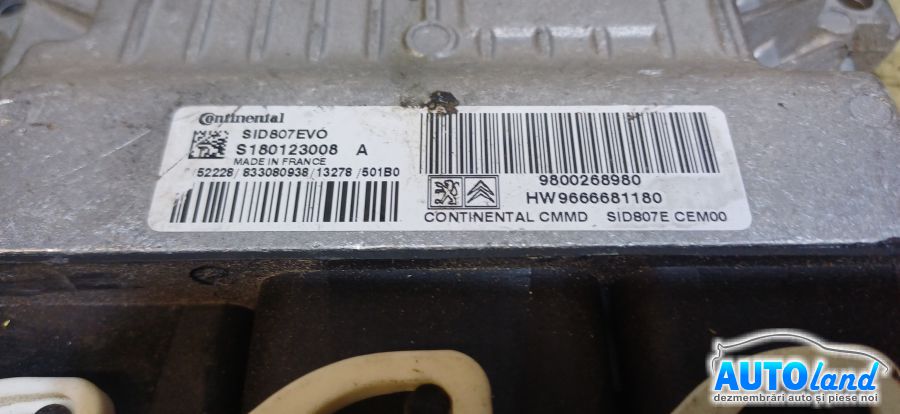 Calculator Ecu Motor PEUGEOT 508 2010-2025 Cod 9666681180 