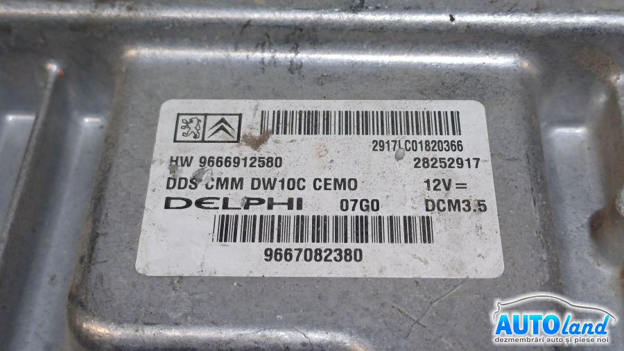 Calculator Ecu Motor PEUGEOT 508 2010-2025 Cod 9666912580 