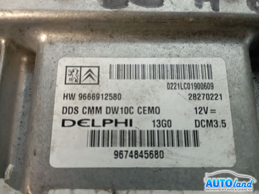 Calculator Ecu Motor PEUGEOT 508 2010-2026 Cod 9666912580 