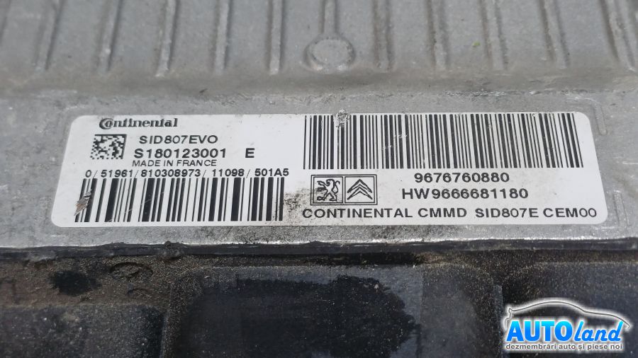 Calculator Ecu Motor PEUGEOT 508 2010-2025 Cod 9676760880 