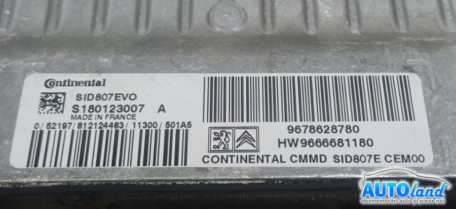 Calculator Ecu Motor PEUGEOT 508 2010-2026 Cod 9678628780 