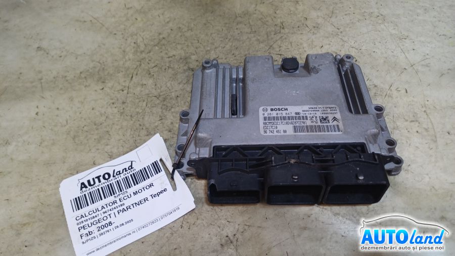 Calculator Ecu Motor PEUGEOT PARTNER Tepee 2008-2025 Cod 9674245180 