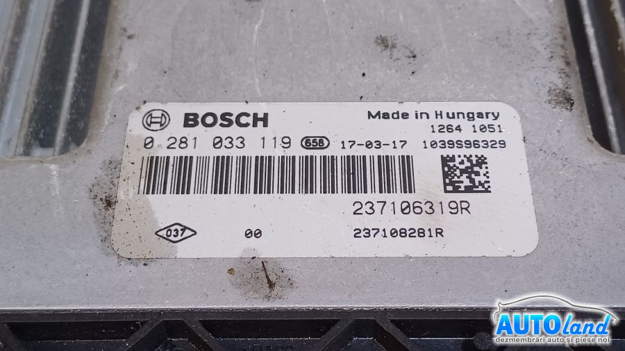 Calculator Ecu Motor RENAULT CAPTUR 2013-2025 Cod 237106319R 