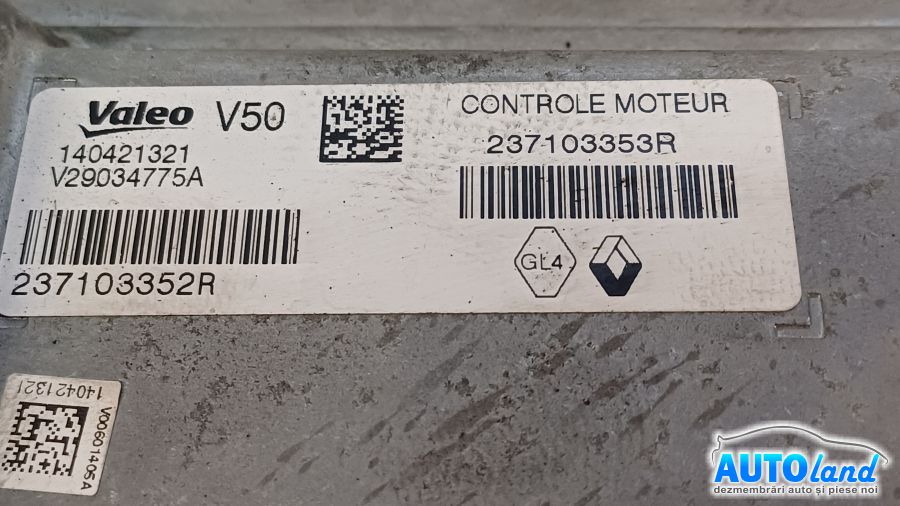 Calculator Ecu Motor RENAULT CLIO IV 2012-2025 Cod 237103353R 