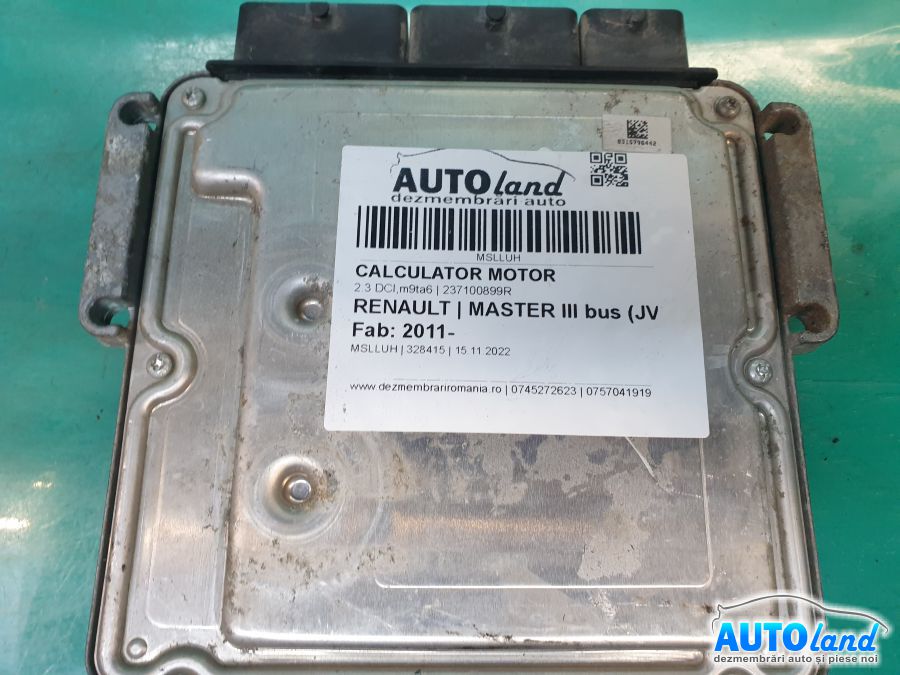 Calculator ECU Motor RENAULT MASTER III bus (JV) 2011-2025 Cod 237100899R 
