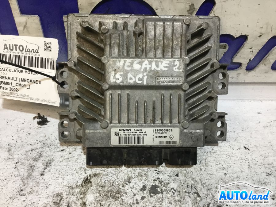 Calculator ECU Motor RENAULT MEGANE II (BM0/1_,CM0/1_) 2002-2025 Cod 8200565863 