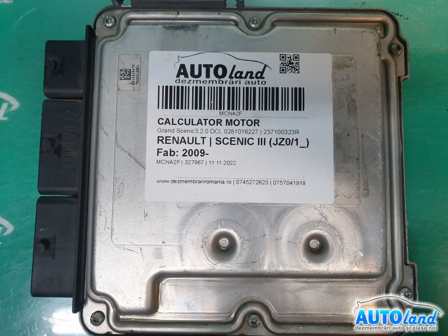 Calculator ECU Motor RENAULT SCENIC III (JZ0/1_) 2009-2025 Cod 237100323R 