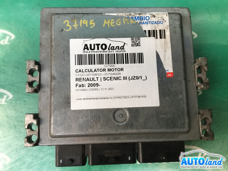 Calculator ECU Motor RENAULT SCENIC III (JZ0/1_) 2009-2025 Cod 237104833R 