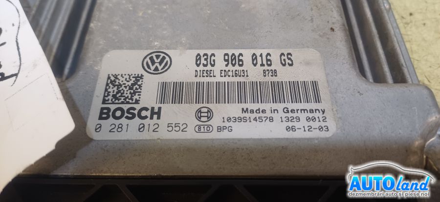 Calculator Ecu Motor SKODA SUPERB I (3U4) 2002-2008 Cod 03G906016GS 