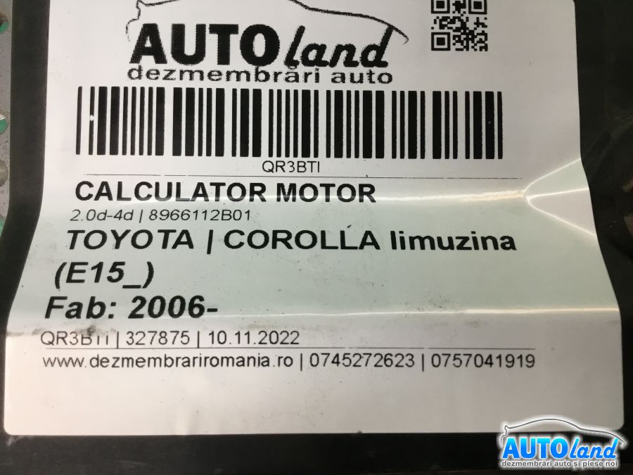 Calculator ECU Motor TOYOTA COROLLA limuzina (E15_) 2006-2025 Cod 8966112B01 