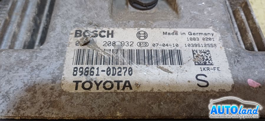 Calculator Ecu Motor TOYOTA YARIS (_P9_) 2005-2025 Cod 896610D270 