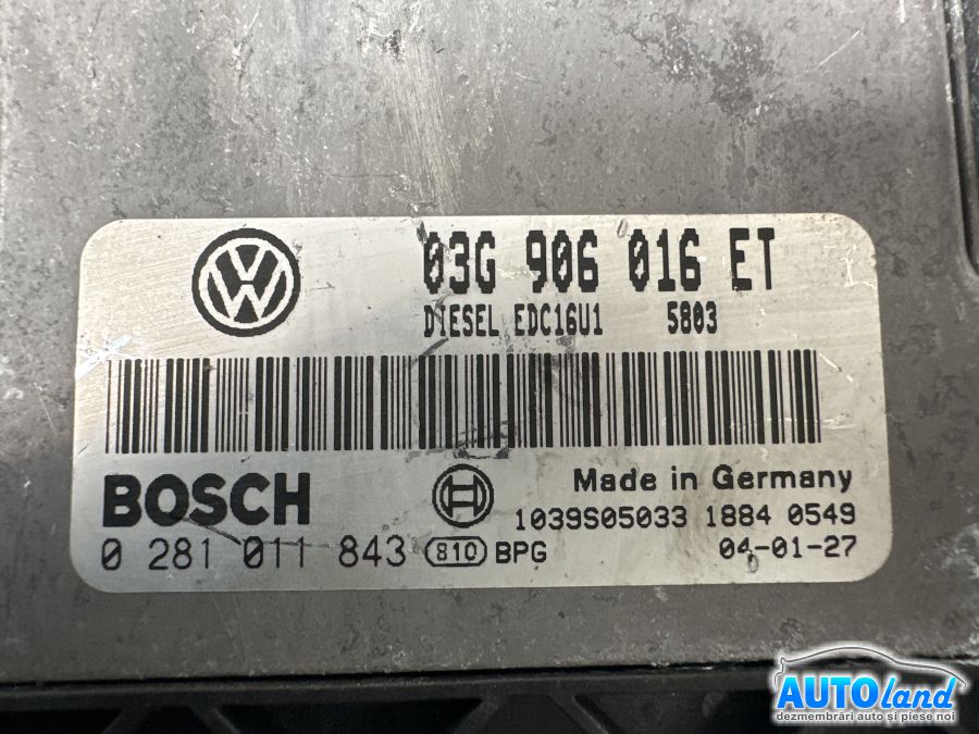 Calculator ECU Motor VOLKSWAGEN GOLF V (1K1) 2003-2025 Cod 03G906016ET 