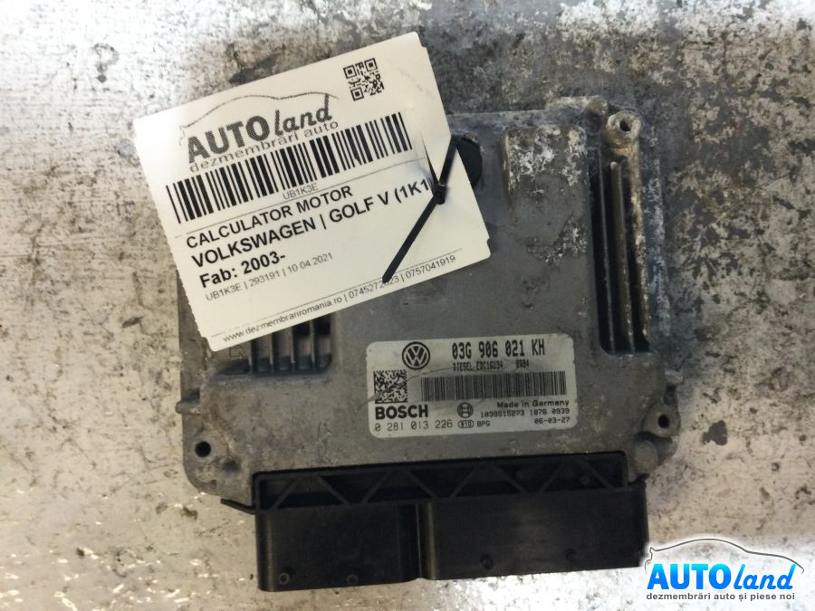 Calculator ECU Motor VOLKSWAGEN GOLF V (1K1) 2003-2025 Cod 03G906021KH 