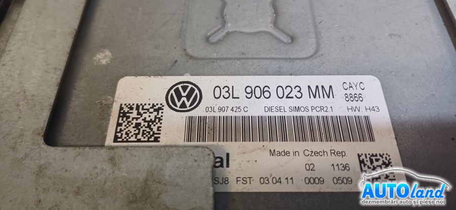 Calculator Ecu Motor VOLKSWAGEN JETTA IV (162) 2010-2014 Cod 03L906023MM 