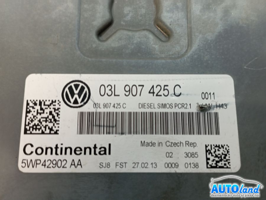 Calculator Ecu Motor VOLKSWAGEN PASSAT (3AA,B7) 2011-2026 Cod 03L907425C 