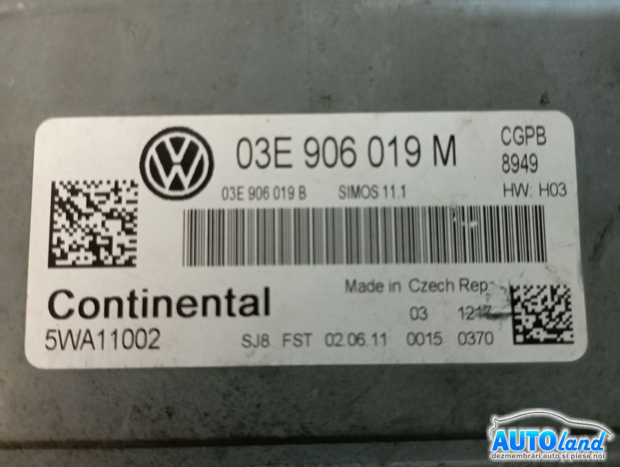 Calculator Ecu Motor VOLKSWAGEN POLO (6R_) 2009-2025 Cod 03E906019M 