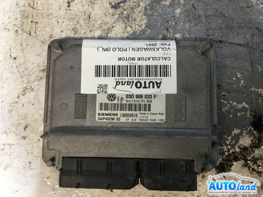 Calculator ECU Motor VOLKSWAGEN POLO (9N_) 2001-2025 Cod 03D906033F 