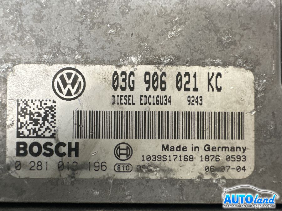 Calculator ECU Motor VOLKSWAGEN TOURAN (1T1,1T2) 2003-2025 Cod 03G906021KC 