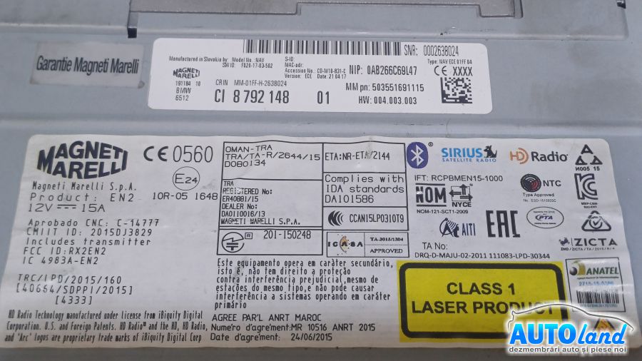 Cd Player Auto BMW 2 (F45) 2013-2025 Cod 8792148 