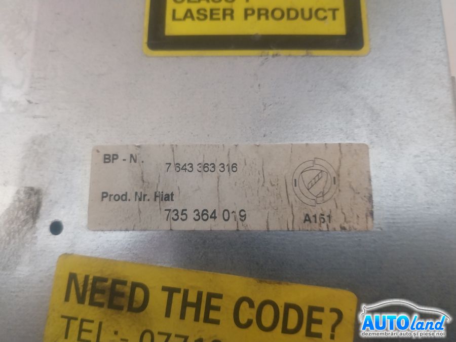 CD Player auto FIAT IDEA 2004-2026 Cod 735364019 