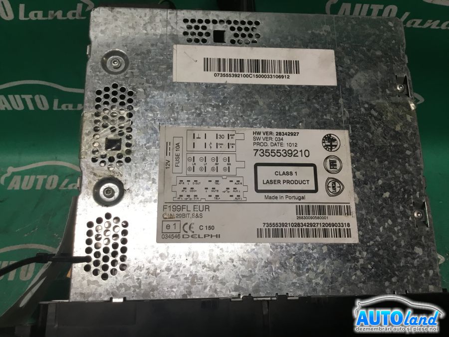 CD Player auto FIAT PUNTO EVO 2008-2012 Cod 7355539210 