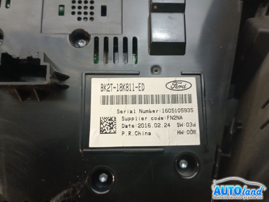 Cd Player Auto FORD TRANSIT CUSTOM 2012-2018 Cod BK2T18K811ED 