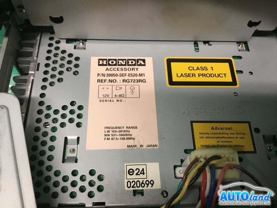 CD Player auto HONDA ACCORD VIII (CL_,CM_) 2003-2025 Cod 39050SEFE520M 