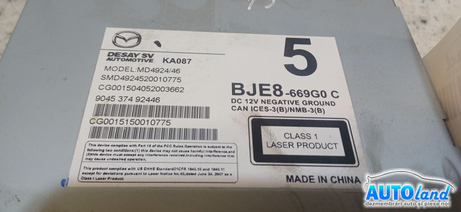 Cd Player Auto MAZDA 3 Berlina 2013-2026 Cod BJE8669G0C 