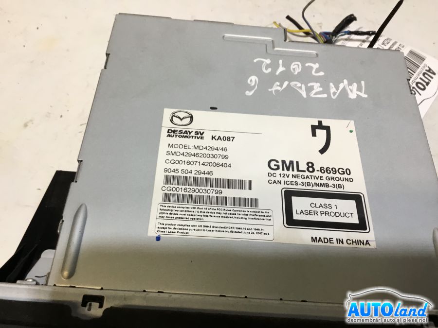 CD Player auto MAZDA 6 BERLINA (GJ) 2012-2025 Cod GML8669G0 