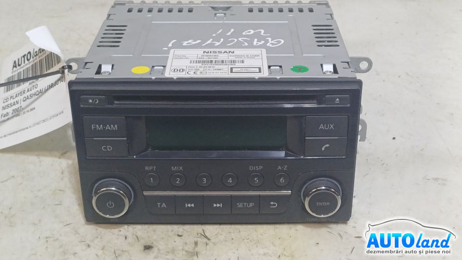Cd Player Auto NISSAN QASHQAI (J10,JJ10) 2007-2025 Cod 28185BH30D 