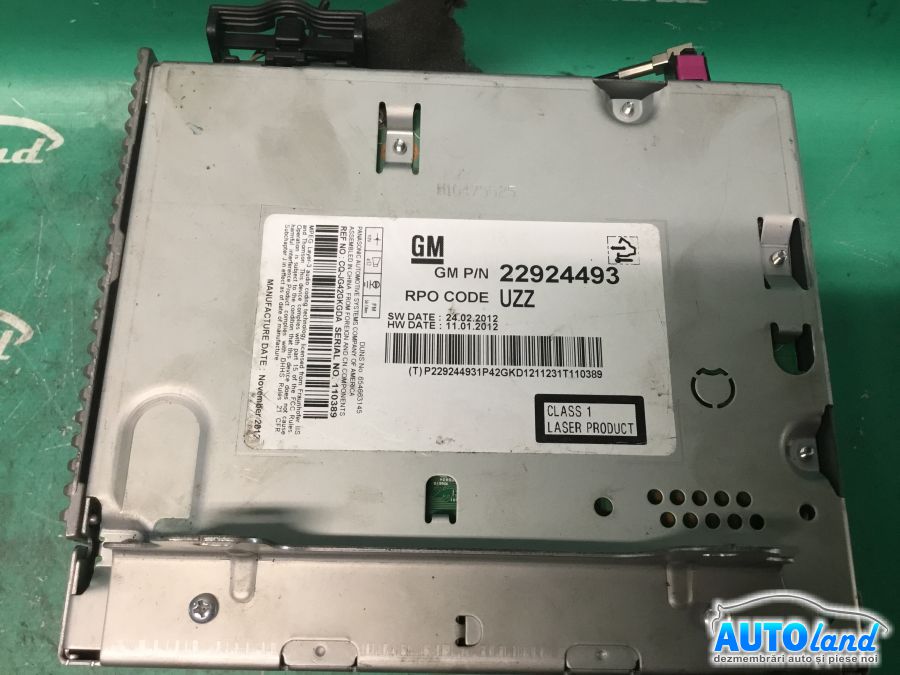 CD Player auto OPEL ASTRA J hatchback 2009-2025 Cod 22924493 