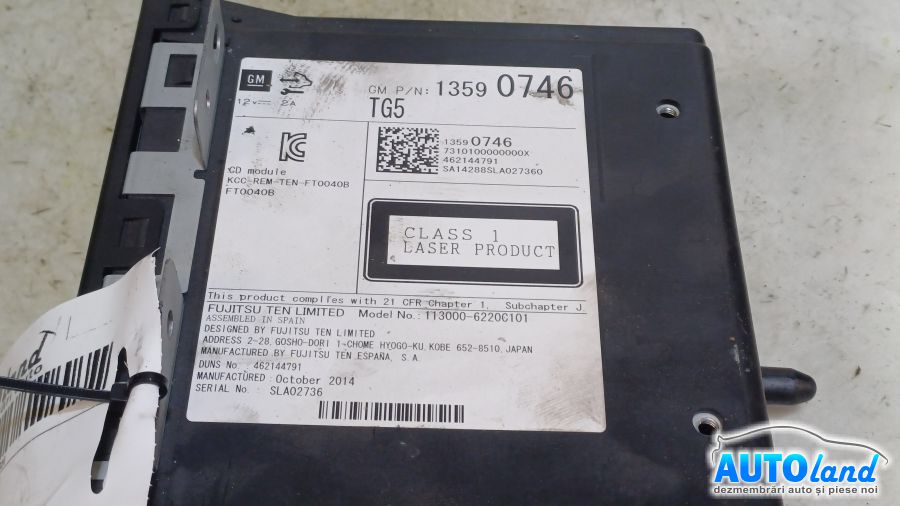 Cd Player Auto OPEL INSIGNIA 2008-2025 Cod 13590746 