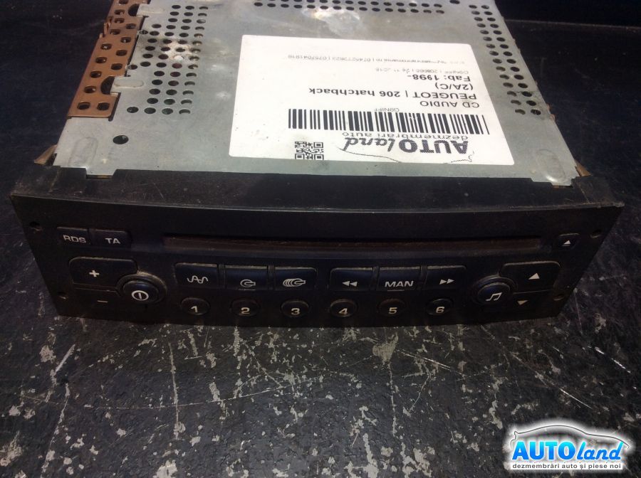 CD Player auto PEUGEOT 206 hatchback (2A/C) 1998-2025 Cod 95148941XT 