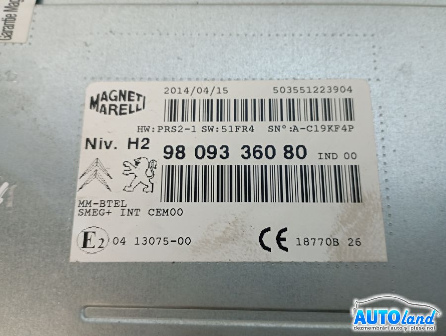 Cd Player Auto PEUGEOT 308 (4A_,4C_) 2007-2025 Cod 9809336080 