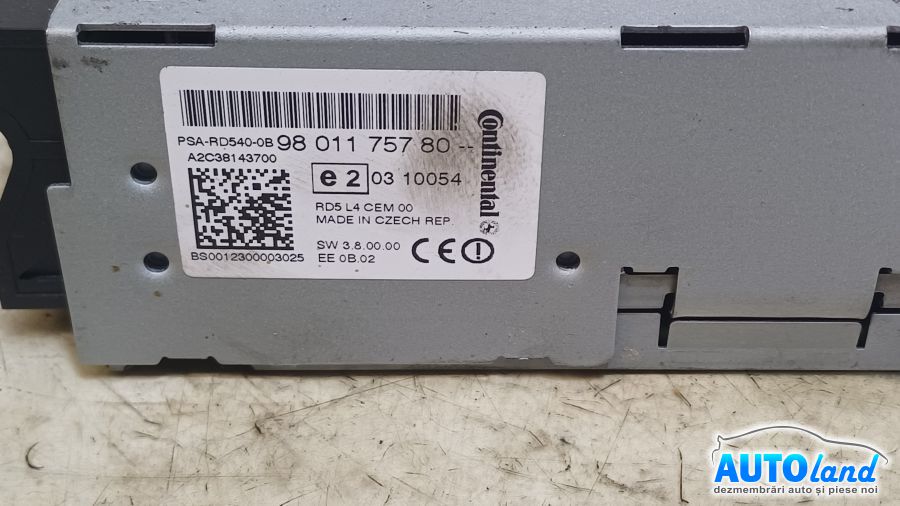 Cd Player Auto PEUGEOT 508 2010-2025 Cod 9801175780 