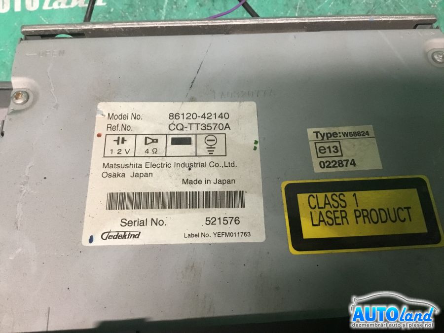 CD Player auto TOYOTA RAV 4 III (ACA_,ACE_) 2005-2025 Cod 8612042140 