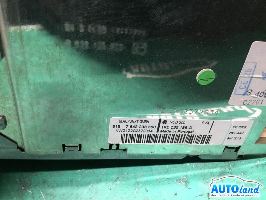 CD Player auto VOLKSWAGEN GOLF V (1K1) 2003-2025 Cod 1K0035186G 