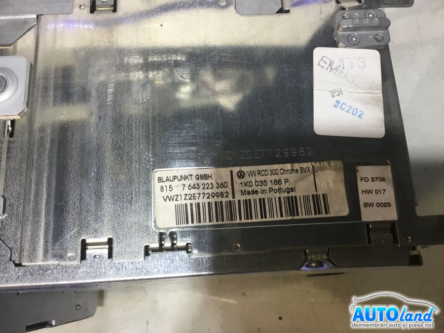 CD Player auto VOLKSWAGEN GOLF V (1K1) 2003-2025 Cod 1K0035186P 