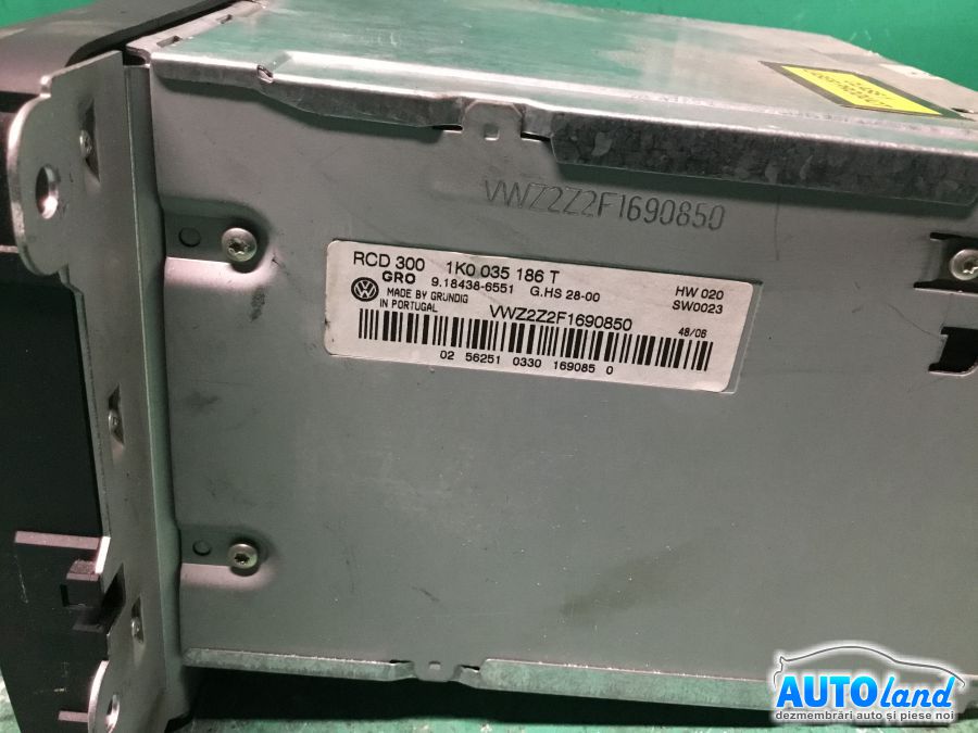 CD Player auto VOLKSWAGEN GOLF V (1K1) 2003-2025 Cod 1K0035186T 