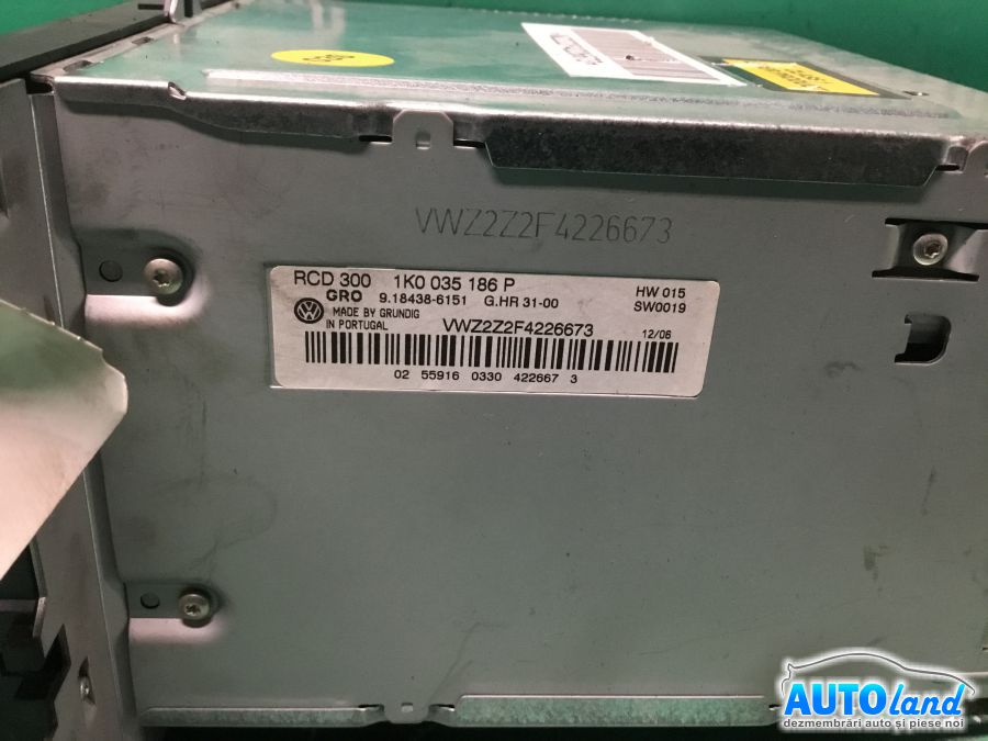 CD Player auto VOLKSWAGEN PASSAT (3C2) 2005-2025 Cod 1K0035186P 