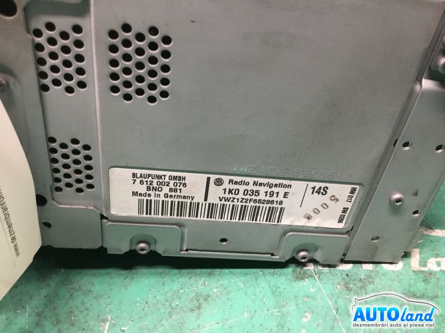CD Player auto VOLKSWAGEN PASSAT (3C2) 2005-2025 Cod 1K0035191E 