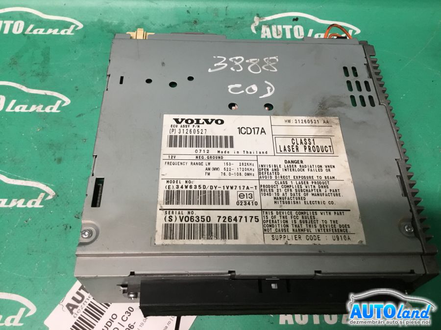 CD Player auto VOLVO C30 2006-2025 Cod 31260527 