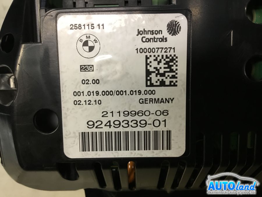 Ceas Bord BMW 5 (F10) 2010-2025 Cod 9249339 