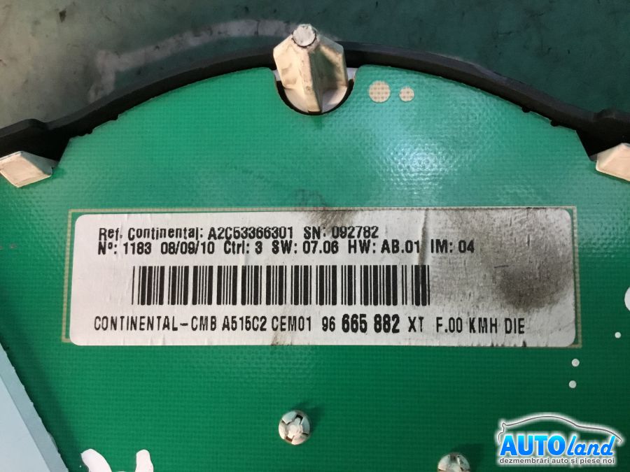 Ceas Bord CITROEN C3 II 2009-2026 Cod 96665882XT 