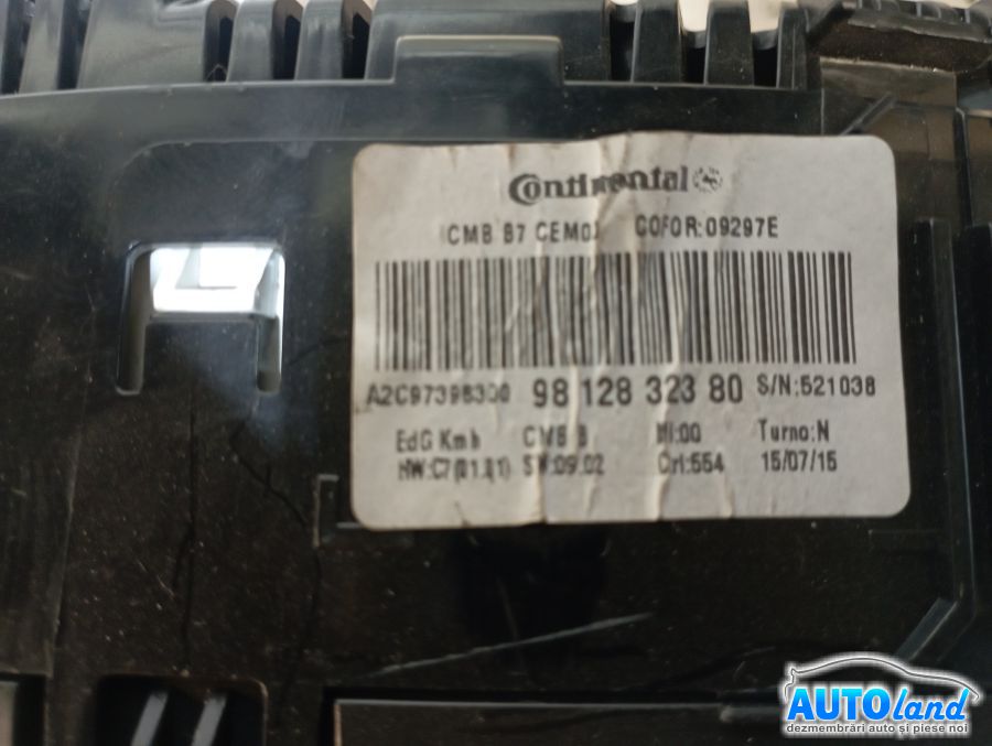 Ceas Bord CITROEN C4 (B7) 2009-2026 Cod 9812832380 
