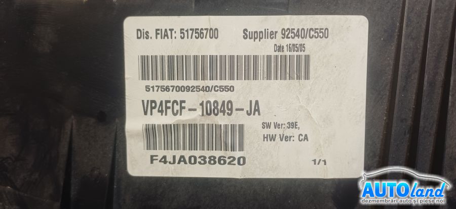 Ceas Bord FIAT STILO (192) 2001-2025 Cod 51756700 